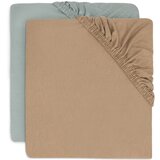 Jollein rjuha 2/1 jersey 70/75x140/150cm sea green/biscuit 2511-565-68079 u