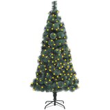  Umjetno osvijetljeno božićno drvce sa stalkom zeleno 180 cm PET | shoptok.hr