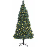  Umjetno osvijetljeno božićno drvce sa stalkom zeleno 180 cm PET