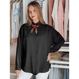 DStreet Koszula damska oversize długa z kokardą LOSANDO czarna | Shoptok.si
