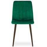 Lava stolica - zeleni baršun / noge od oraha x 2 | shoptok.hr