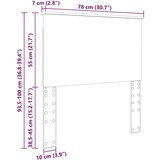  Uzglavlje s uzglavljem Dimljeni hrast 75 cm Konstruirano drvo | shoptok.hr