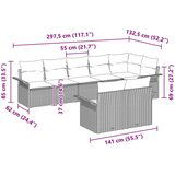  set vrtnega kavča v 8 delih z blazinami Rjav Poli Ratan, (22094094) | Shoptok.si