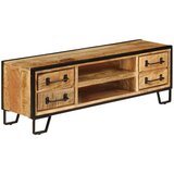 TV omarica s predali 120x30x40 cm trden mangov les | Shoptok.si