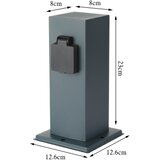  Brilagi - Spoljni stub sa utičnicom PILLAR 1Z SCHUKO 230V IP44 antracit | Eponuda.com