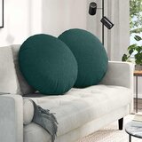 vidaXL Sedežne blazine 2 pcs Temno zelena Ø80 x 29 cm blago | Shoptok.si