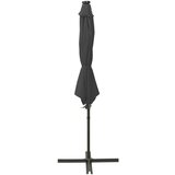  Konzolni suncobran sa stupom i LED svjetlima 300 cm antracit | shoptok.hr