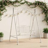 vidaXL Okvir za ljuljačku Antič White 113 x 121 5 x 168 cm Čelik - antično bijela Cijene