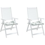  Blazine za vrtne stole 2 kosi vzorec listja 50x50x3 cm tkanina, (20657181) | Shoptok.si