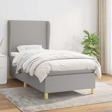  Krevet s oprugama i madracem svjetlosivi 100x200 cm od tkanine | shoptok.hr