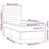  Box spring postelja z vzmetnico črna 100x200 cm blago, (20892931) | Shoptok.si