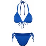 Trendyol Saxe Blue Triangle Chain Accessory Bikini Set Cene
