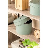 Bigso Box of Sweden Mentolno zelene kartonaste škatle s pokrovom za shranjevanje v kompletu 2 ks ø 26x17,5 cm Wilma – | Shoptok.si