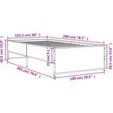  Okvir za krevet boja hrasta 100x200cm konstruirano drvo i metal | shoptok.hr