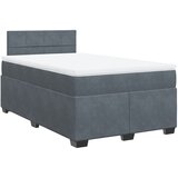  The Living Store Box spring postelja z vzmetnico temno siv 120x190 cm žamet - Box Spring Postelja, (21492690) | Shoptok.si