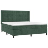 vidaXL Box spring postelja z vzmetnico temno zelena 160x200 | Shoptok.si