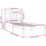  Za krevet od masivnog drva 90 x 200 cm | shoptok.hr