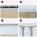  Baršunaste zavjese sa zavjesama 2 pcs Krema 260 x 140 cm Baršun | Eponuda.com