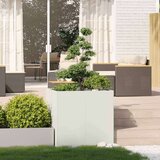 vidaXL Sadilnik Bela 80x80x80 cm Jeklo | Shoptok.si