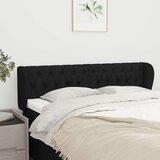  Uzglavlje s ušima crni 147x23x78/88 cm od tkanine | shoptok.hr