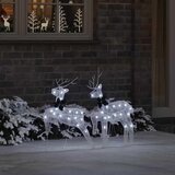 vidaXL LED jelene 2 pcs Hladno belo 45 x 19 x 65 cm blago | Shoptok.si