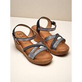 Resti Women's wedge sandals with rhinestones and glitter Eclat | Shoptok.si