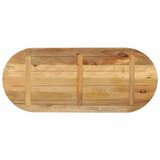 Stolna ploča 110x50x2,5 cm ovalna od masivnog grubog drva manga | shoptok.hr