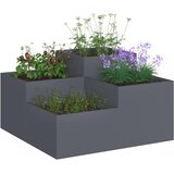  Vrtna saksija Antracit 80 x 80 x 48 cm Čelik | shoptok.hr
