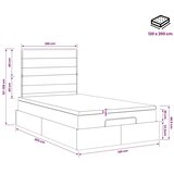  Podesivi krevet s madracem Sivosmeđa 120 x 200 cm Tkanina - Sivosmeđa 120 x 200 cm Dizajn linija | shoptok.hr