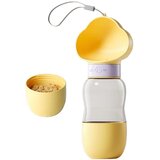 INF Prenosna steklenička za vodo in posoda za hrano za hišne živali 350ml/200ml Yellow, (5000446657) Cene