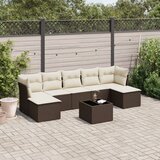 Maison Chic Seti vrtnega pohištva - Vrtna garnitura - Vrtni pohištvo set 8-delna z blazinami rjav poli ratan, (21800134) | Shoptok.si