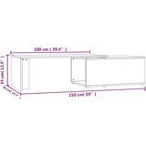  Klubska mizica sonoma hrast 150x50x35 cm iverna plošča, (20625423) | Shoptok.si