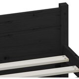  Posteljni okvir črn iz trdnega lesa 140x190 cm, (20645120) | Shoptok.si