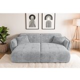 Ropez Svetlo siva sedežna garnitura iz šenilje z ležalnikom 252 cm Nelia Big – | Shoptok.si