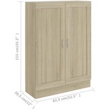  za knjige boja hrasta 82,5x30,5x115cm konstruirano drvo | shoptok.hr