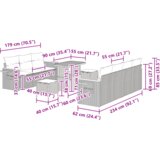 vidaXL 10-dijelni vrtni sofa set s jastučićima crnog poliratana akacije | shoptok.hr