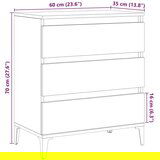  Komoda - Predalnik artisian hrast 60x35x70 cm konstruiran les, (21716597) | Shoptok.si