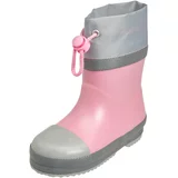 Playshoes Gumijasti škornji srebrno-siva / temno siva / roza
