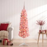  Umjetno vitko božićno drvce 150 LED lampica Topla bijela | shoptok.hr