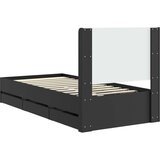  Okvir za krevet s pohranom i uzglavljem Crna 75 x 190 cm - Crna 75 x 190 cm | shoptok.hr