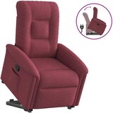  Naslonjač na podizanje od tkanine crvena boja vina | shoptok.hr