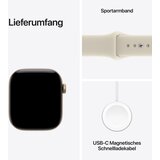 Apple Watch Serija 12 Cellular 42mm S/M MJG24ZR/A Aluminijasto ohišje Sv. zlato športni pas pesek | Shoptok.si