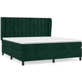  Krevet s oprugama i madracem tamnozeleni 160x200 cm baršunasti | shoptok.hr