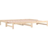  Dnevni ležaj na izvlačenje 2 x (90 x 200) cm masivna borovina | shoptok.hr
