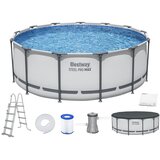 Bestway bazen s okvirom 396x122cm 7u1 pokrov s pumpnim ljestvama 5618W | shoptok.hr