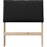  Tapecirani uzglavlje Crna 80 cm Čvrsto borovo drvo | shoptok.hr