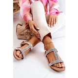 Kesi Women's sandals with rhinestones silver Julies