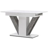 Venture Home Disa rastezljivi pravokutni blagovaonski stol 120 × 80 cm, bijeli | shoptok.hr