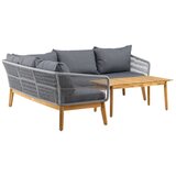 Venture Home Chania kutna vrtna lounge garnitura, siva | shoptok.hr