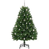 vidaXL Umestno božično drevo z LED lučmi Zelena 150 cm PVC in kovina | Shoptok.si